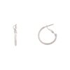 Rhodium 20mm Hoop Earrings