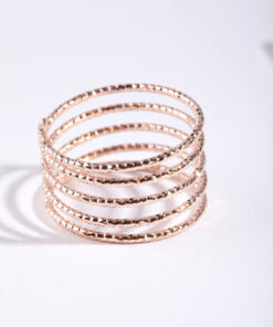 Rose Diamond Cut Spiral Ring