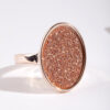 Rose Oval Glitter Paper Ring