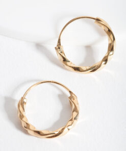 Chunky Twist Hoop Earrings