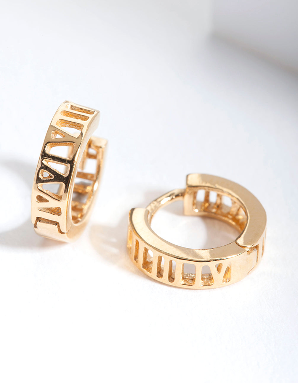 Roman Numeral Hoop Earrings
