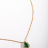 Green Pear Halo Necklace