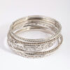 Rhodium Statement Bangle Pack