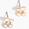 & White Cherry Stud Earrings