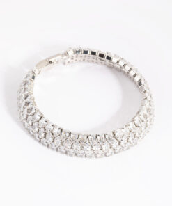 Rhodium  Tennis Bracelet