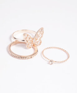 Rose Butterfly Ring Pack