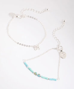 Butterfly Beaded Bracelet Set