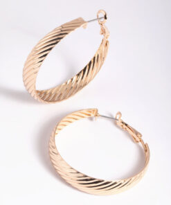 Textured Hoop Earrings