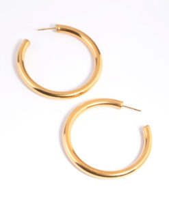 Stainless Steel Large Chunky Hoop Earrings