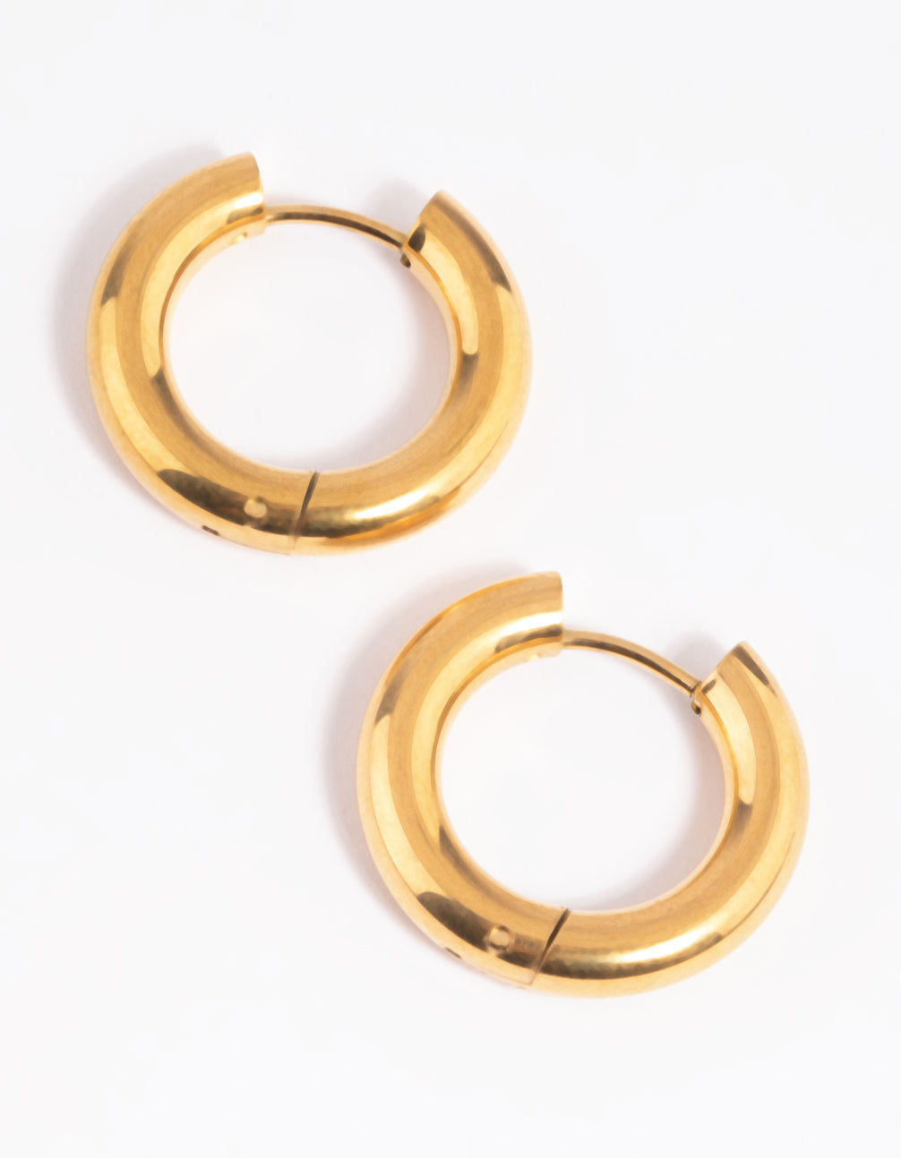 Stainless Steel Thick Hoop Earrings