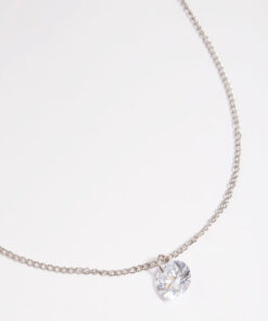 Rhodium Simple Necklace