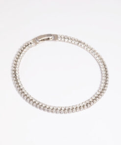 Rhodium  Layered Tennis Bracelet