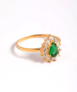 Green Pear Ring