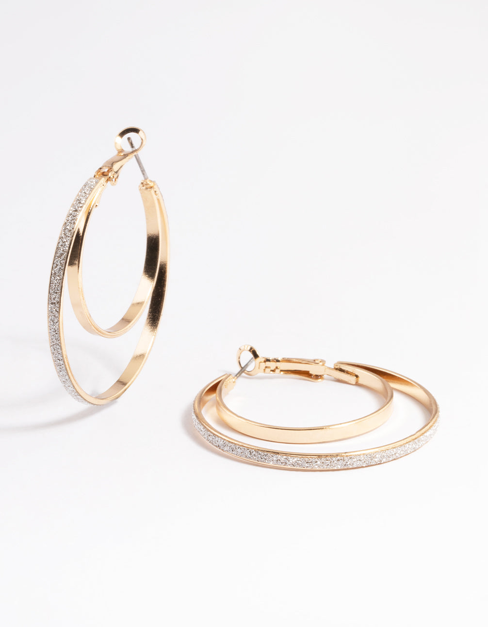 Double Glitter Paper Hoop Earrings