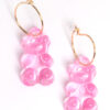 Pink Candy Bear Hoop Earrings