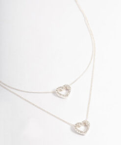 Double Open Heart Necklace