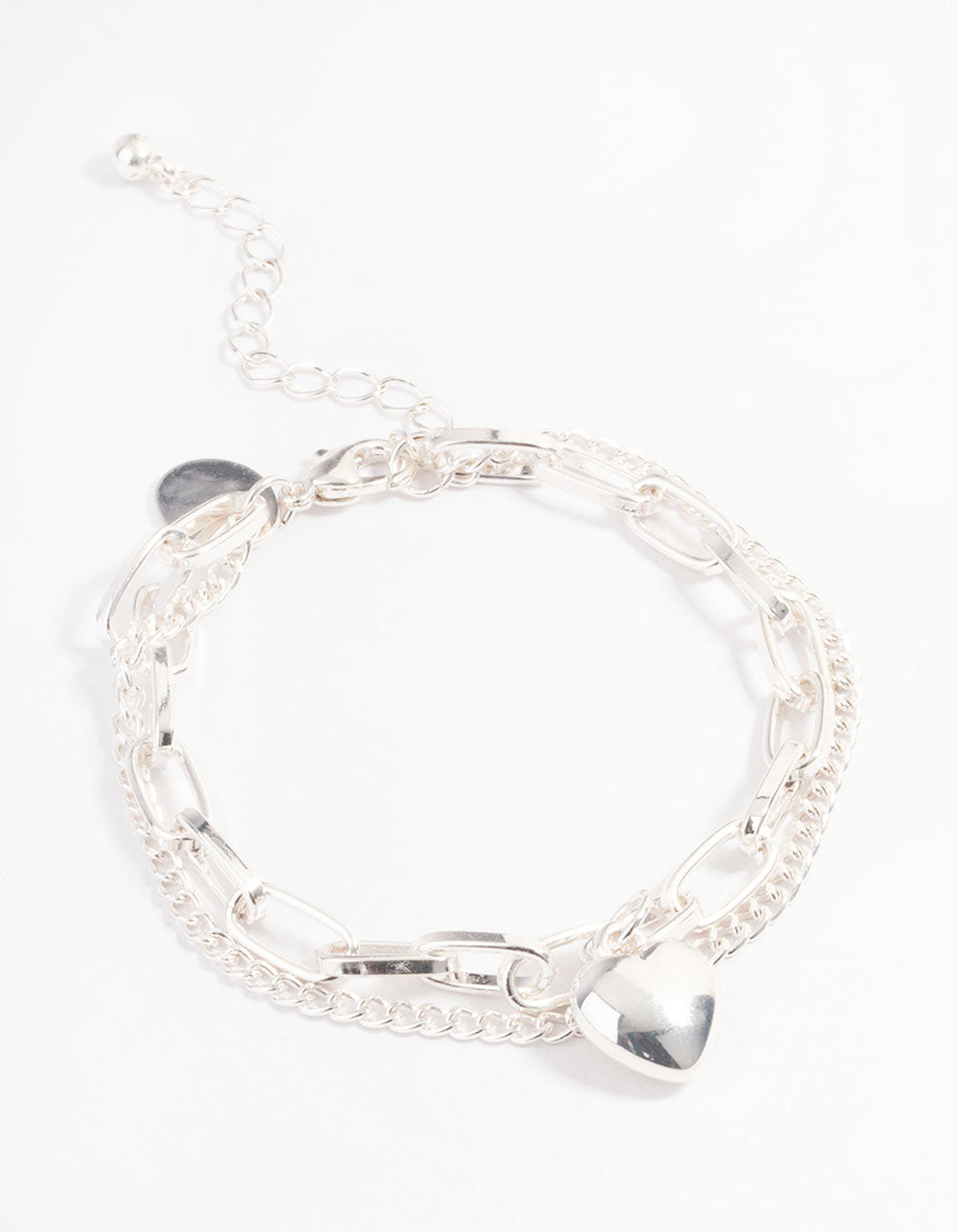 Layered Chain Heart Bracelet
