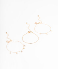 Dainty Pearl & Star Bracelet Pack