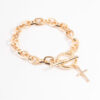 Open Circle & Bar Cross Bracelet