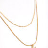 Letter H Layered Initial Necklace