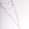 Rose Mixed Bead Three Row Necklace