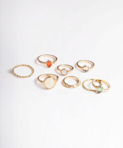 Natural Stone Mixed Ring Pack