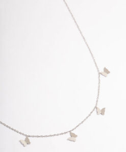 Stainless Steel Butterfly Charm Necklace