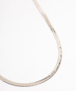 Rhodium Classic Snake Chain Necklace