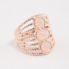 Rose Vertical Triple Stone Ring