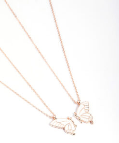 Rose  Butterfly Necklace Pack