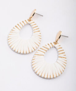 Raffia Oval Earrings