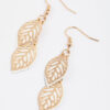 White Filigree Coated Petal Drop Earrings