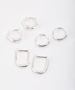 Mini Shape Huggie Earrings Pack