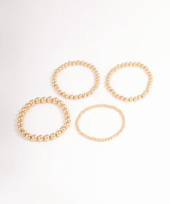 Round Ball Stretch Bracelet 4-Pack