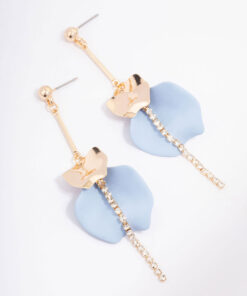 Blue & Petal Earrings