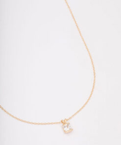 Square Stone Short Necklace