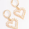 Pearl Heart Drop Earrings