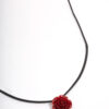 Cord Rose Acrylic Short Necklace