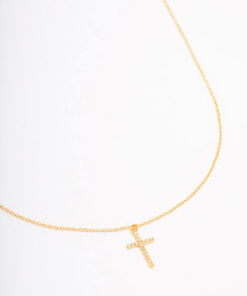 Pave Cross Pendant Necklace