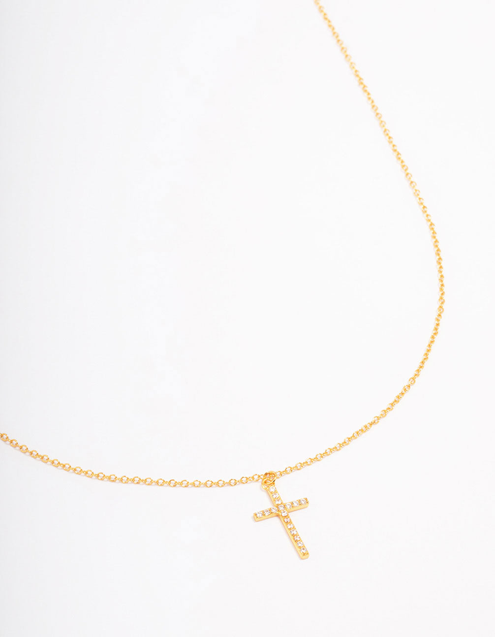 Pave Cross Pendant Necklace