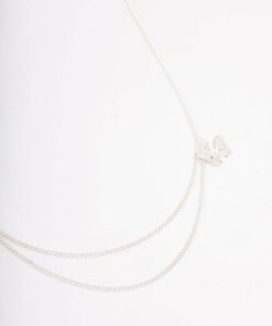 Double Chain Butterfly Necklace