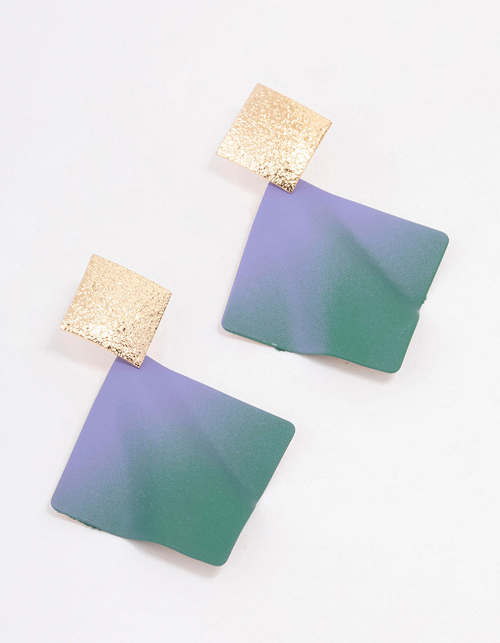 Ridged Diamond Drop Earrings