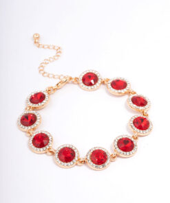 Red Round Adjustable Bracelet