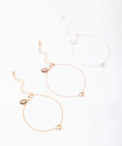 Triple Heart Bracelet 3-Pack