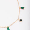 Emerald & Droplet Chain Necklace