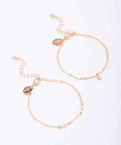 Geometric Chain Star Bracelet Pack