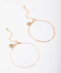 Bead & Pearl Chain Bracelet Pack