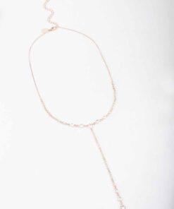 Rose Lariat Necklace
