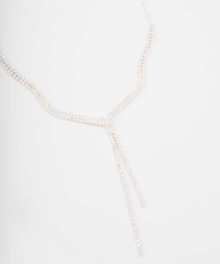 Fine Ribbon  Lariat Necklace