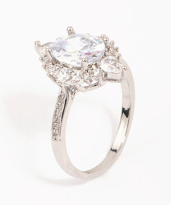 Rhodium Shining Star  Ring